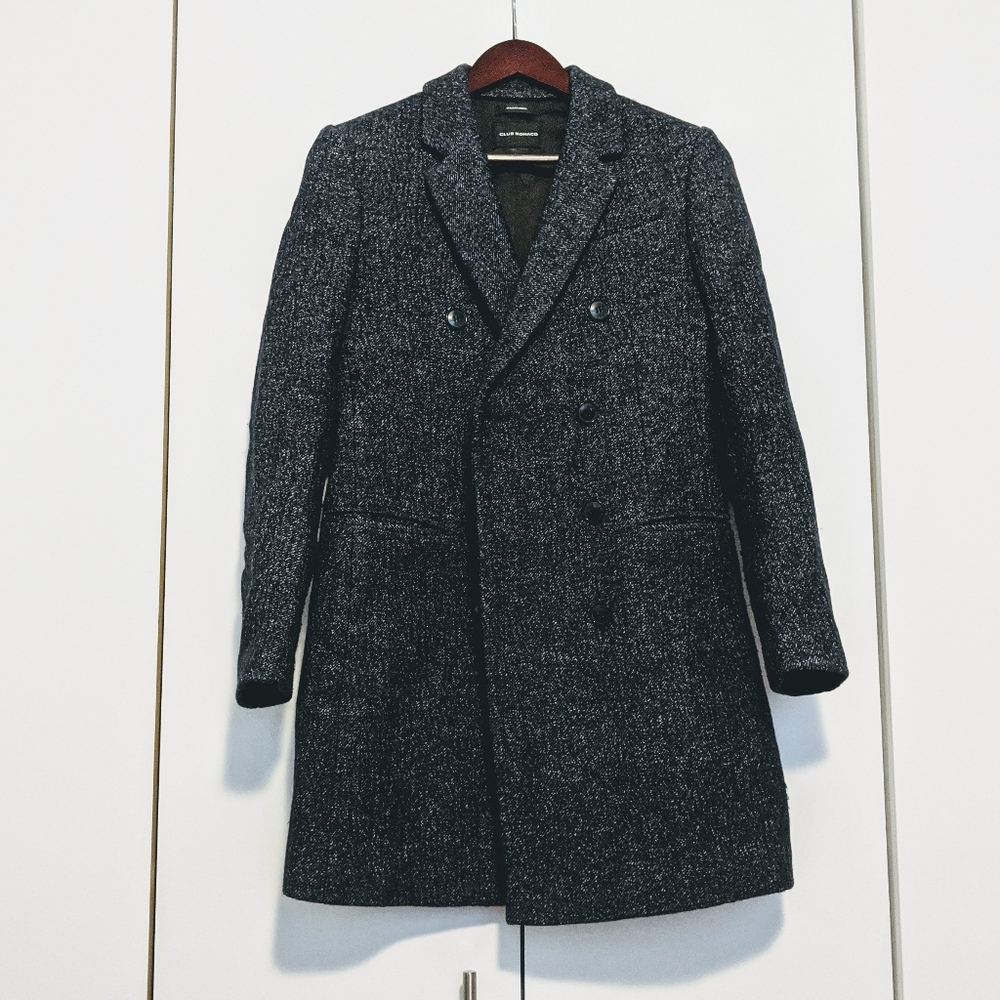 Sold - Club monaco dark gray wool coat - Picture 3 of 7